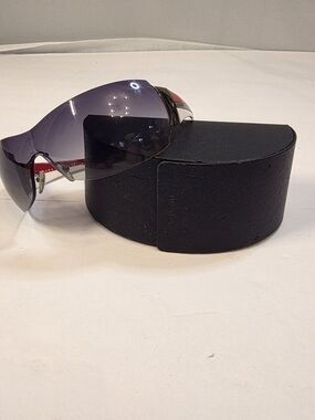 Rare Vintage Y2K PRADA Sport Shield Sunglasses 🏎️ SPR54G Red/White